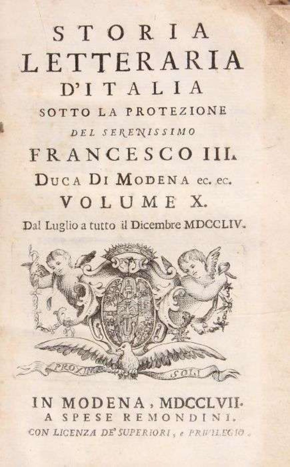 Storia letteraria D'Italia die Literaturgeschichte Italiens, Francesco III., Duca di Modena ec. - Bild 2 aus 7