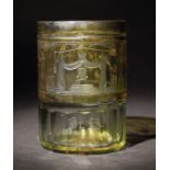 Reserve: 200 EUR        Logenglas oder Freimaurerbecher, Deutschland, Mitte 19. Jh., farbloses Glas,