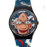Swatch-Armbanduhr Looka 1996, kreiert von dem italienischen Designer Stefano Pirovano. Die