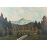 Reserve: 100 EUR        Joos, Adolf 1903 - 1974, Landschaftsmaler. "Schneekoppe", von einer