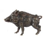 Reserve: 100 EUR        Wildschwein 20. Jh., Bronze, vollplastische Ausführung eines Ebers,