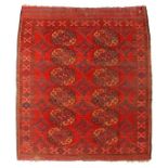 Reserve: 150 EUR        Ersari Turkmenistan, 19. Jh., Wolle handgeknüpft, reich ornamentierte