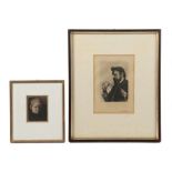 Reserve: 150 EUR        Leibl, Wilhelm 1844 - 1900, Maler und Grafiker. 2 Portraits: "Bildnis