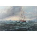 Reserve: 1000 EUR        Holst, Johannes 1880 - 1965, deutscher Marinemaler, tätig in Hamburg. "