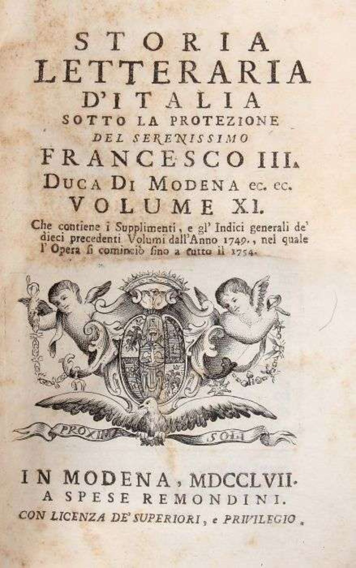 Storia letteraria D'Italia die Literaturgeschichte Italiens, Francesco III., Duca di Modena ec. - Bild 7 aus 7