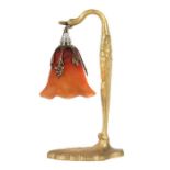 Reserve: 300 EUR        Tischlampe Charles Ranc & Schneider Verreries, Frankreich, Anfang 20. Jh.,