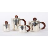 Reserve: 150 EUR        Art-Déco-Kaffee-Tee-Service Frankreich, 1930/40er Jahre, Messing,