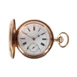 Reserve: 400 EUR        Herrentaschenuhr Bonhote Frères, Schweiz, Ende 19. Jh., Rotgold 585,