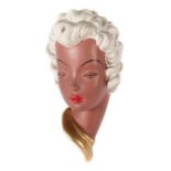 Reserve: 60 EUR        Prischl, Adolf Wien 1912 - 1970 ebenda. Wandmaske "Marilyn Monroe", E: um