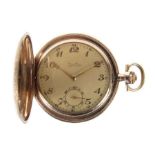 Herrentaschenuhr Junghans, Zentra, Deutschland, 1920er Jahre, Gold-Doublé, Zifferblatt mit