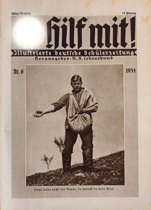 Hilf mit! Illustrierte deutsche Schülerzeitung, N. S. Lehrerbund, 1934/35, 2 Bde., mehrere - Image 2 of 5