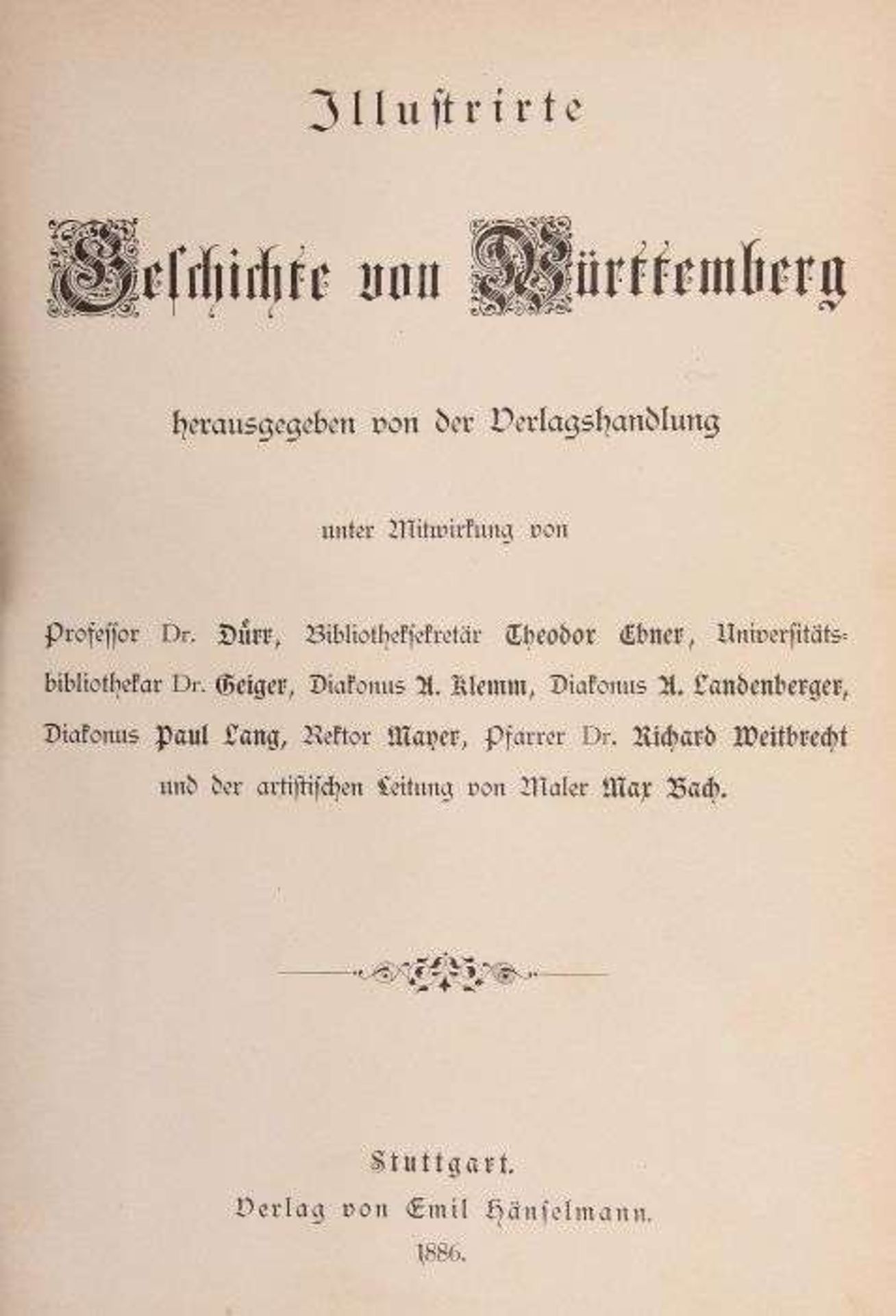 Reserve: 40 EUR        Illustrirte Geschichte von Württemberg Stuttgart, Hänselmann, 1886, 787 S., - Bild 3 aus 4