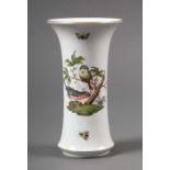 Vase "Rothschild" Herend, nach 1965, Porzellan, polychromes Aufglasurdekor mit Vögeln auf Astwerk