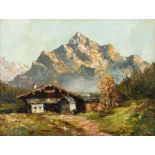 Arnold-Graboné, Georg 1896 - 1982, süddeutscher Landschaftsmaler, Prof.. "Berghof", vor