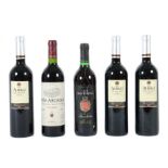 5 Flaschen spanischer Rotwein 1993/1996/1997, 3x Vina Albali, Gran Reserva 0,75 l, 13% vol.; 1x