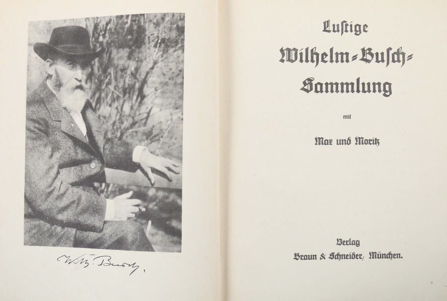 Lustige Wilhelm-Busch-Sammlung München, Braun & Schneider, o.J., Porträt des Dichters mit - Bild 2 aus 3