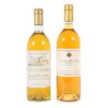 2 Flaschen französischer Weißwein 1989/1996, 1x Chateau Lamarque, Sainte-Croix-du-Mont, Grand Vind