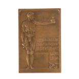 Stocker, Rudolf 1879 - 1949, Bildhauer in Stuttgart, Stud. an der Akad. ebenda. Bronzeplakette "