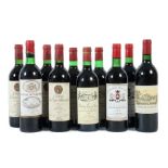 Konvolut französischer Rotwein 1979-1990, 10 Flaschen best. aus: 1x Chateau de Camensac, Haut Medoc;