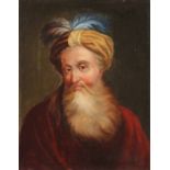 Dietricy, Christian, Umkreis/Nachfolger Maler des 18. Jh.. "Porträt eines Herrn mit Turban und