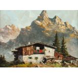 Arnold-Graboné, Georg 1896 - 1982, süddeutscher Landschaftsmaler, Prof.. "Berghof", vor