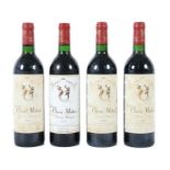 4 Flaschen Château Clerc Milon 1985/88, Cru Classé, Baron Philippe de Rothschild, Pauillac, 0,75l,