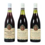 3 Flaschen Rotwein tastevinage 1979/1989, 2x Santenay, Clos de Gatsulard, domaine Raymond Launay,