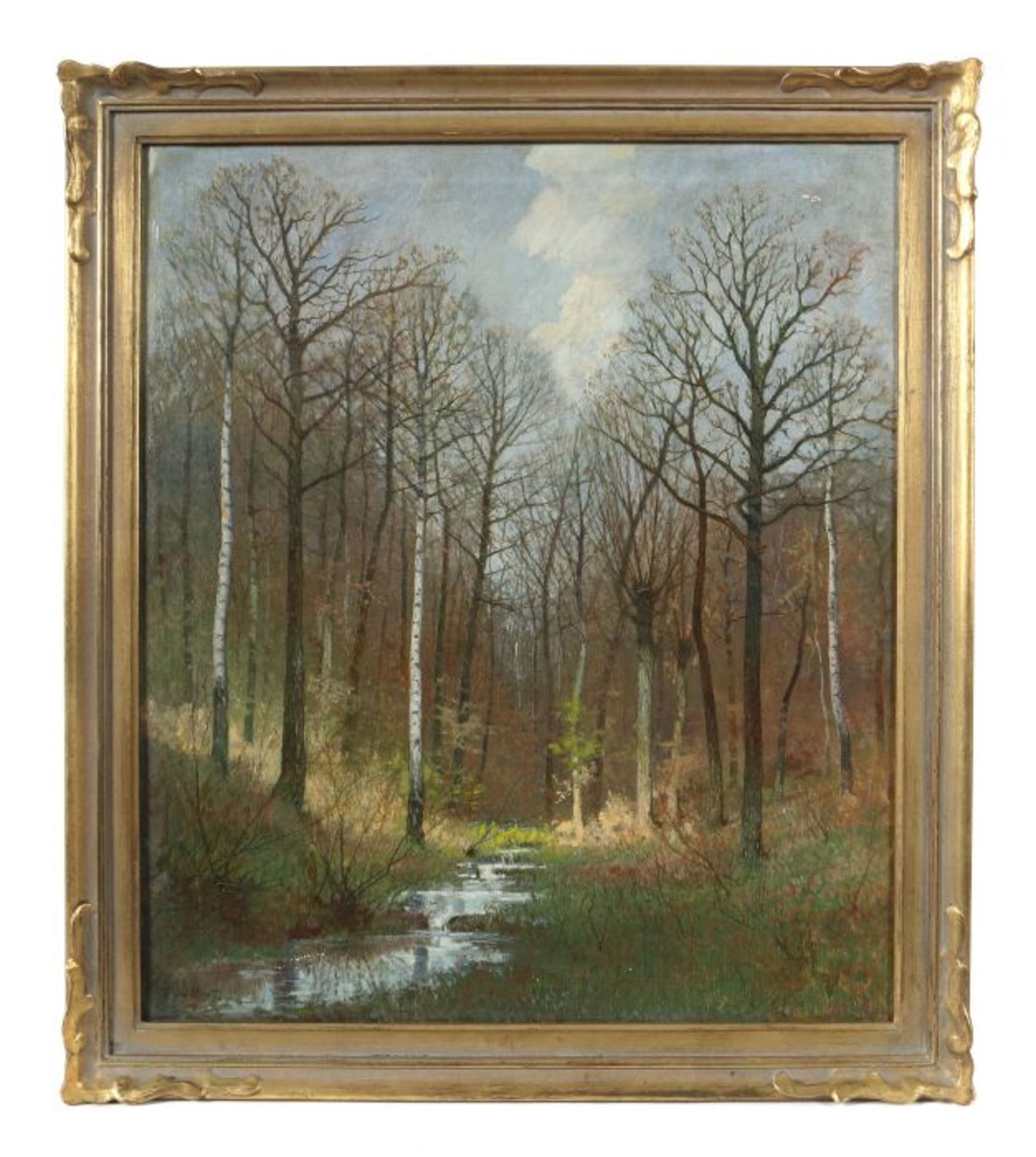 Vent, Rudolf Weimar 1880 - 1948 ebenda, deutscher Landschaftsmaler. "Frühling im Birkenwald", mit - Bild 2 aus 3