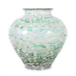 Vase "Schneeflocken" Johann Loetz Witwe, um 1935, farbloses Kristallglas, kugeloptisch geblasen,
