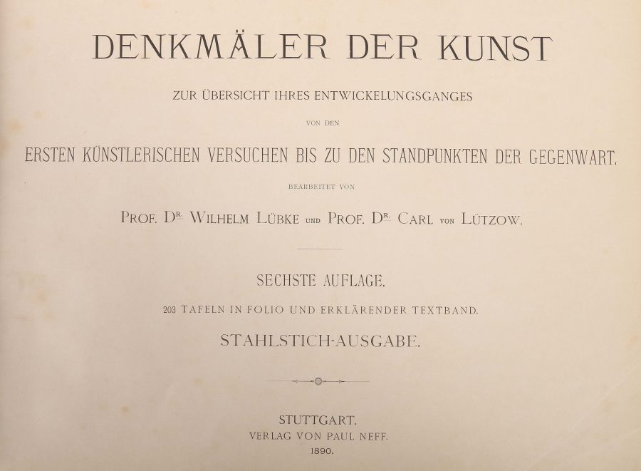 Lübke, Wilhelm und Lützow, Carl Denkmäler der Kunst zur Übersicht ihres Entwicklungsganges, Tafel- - Bild 2 aus 5