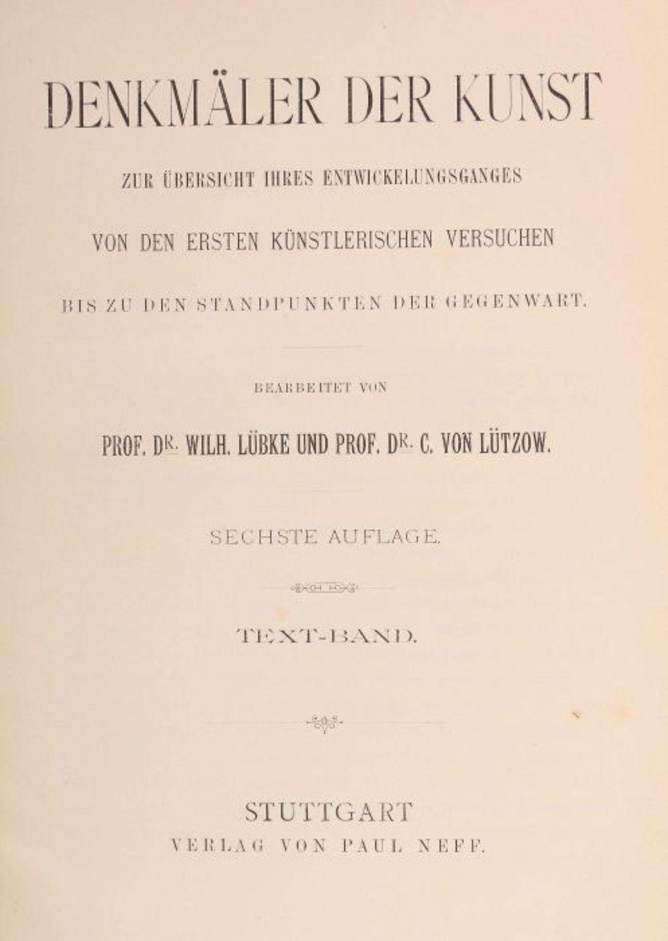 Lübke, Wilhelm und Lützow, Carl Denkmäler der Kunst zur Übersicht ihres Entwicklungsganges, Tafel- - Bild 5 aus 5