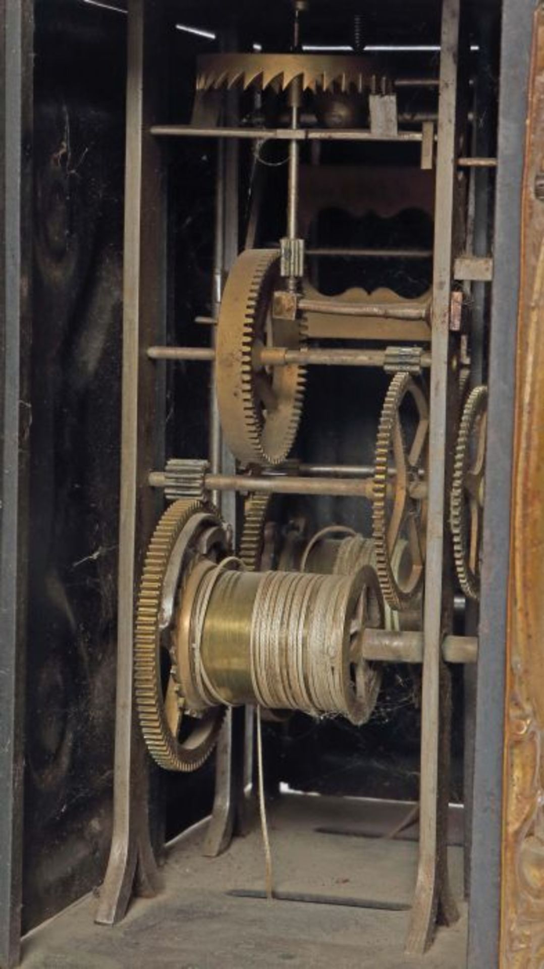 Burgunderwanduhr Frankreich, 19. Jh., sog. "Comtoise", Eisengehäuse mit zwei Türen, geprägte - Bild 3 aus 3