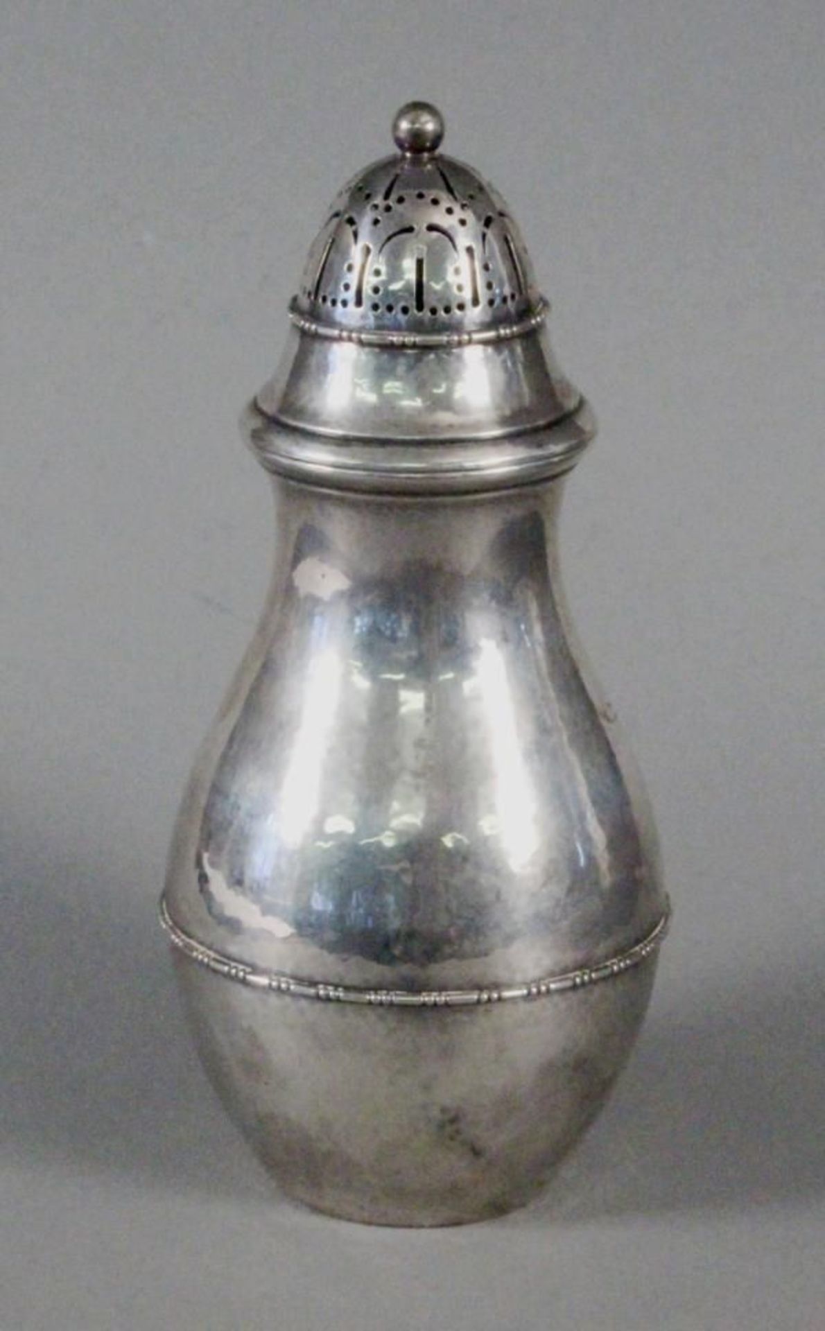 A HUGE ART DECO SUGAR CASTERS Sweden, 1924 Silver, conical shaped with hammered decoration,