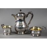 A COFFEE SERVICE Sweden Silver, partly with gilt interior, 3 pieces, consisting of a coffee pot,