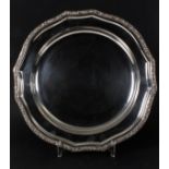 A SILVER PLATE Czechoslovakia 1922 - 1929 Silver, round shape and edge is furnished with a relief,