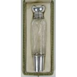Opening: 150 EUR    A LIQUEUR DECANTER France, ca. 1900 Colorless, cut glass with silver mount,