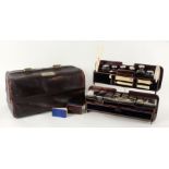 Opening: 1200 EUR    A VICTORIAN JENNER & KNEWSTUB VANITY CASE London 1873 Leather case with rich