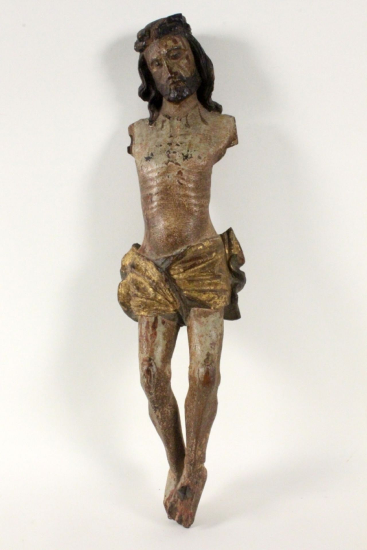 Opening: 480 EUR    A LATE GOTHIC CORPUS CHRISTI probably 16th century Carved wooden figure with