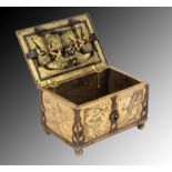 Opening: 7200 EUR    A MICHEL MANN BOX Soth German, ca. 1600 Wedding box in gilt brass with fine