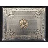 Opening: 50 EUR    A CIGARETTE CASE Sweden, ca. 1930 Silver with engraved and guilloché decor,
