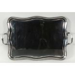 Opening: 140 EUR    A LARGE TRAY Silver-plated, 72.5x45.5cm. Condition: signs of use.    GROSSES