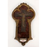 OVICE VENCESSEDijon 1869 - 1947 Paris Weihwasserkessel mit Kreuz aus Bronze. Signiert. Mit