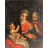 ITALIENISCHER MALERum 1800 Jungfrau Maria mit Jesuskind und der heiligen Anna. Öl/Lwd., 74x58cm,