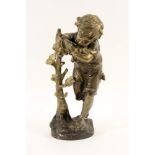 AUGUSTE MOREAU (nach)Junge am Baum. Bronze, auf der Plinthe bez. H.38cmAufrufpreis: 200 EUR

(After)