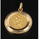 CHRISTOPHERUS ANHÄNGER750/000 Gelbgold. D.2cm, ca. 2,0gAufrufpreis: 40 EUR

A SAINT CHRISTOPHER