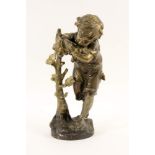 AUGUSTE MOREAU (nach)Junge am Baum. Bronze, auf der Plinthe bez. H.38cmAufrufpreis: 180 EUR

(After)