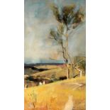 GRANT, FREDERIC MILTON Amerikanischer Maler 1886 - 1959 Landschaft mit Feldarbeitern. Aquarell,