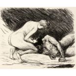 LIEBERMANN, MAX Berlin 1847 - 1935 Samson und Delila. Holzschnitt. 14,3x17,6cmAufrufpreis: 40 EUR