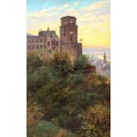 HOFFMANN, HEINRICHKassel 1859 - 1933 Heidelberg Heidelberger Schloss mit Blick auf die Altstadt