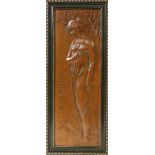 JUGENDSTIL RELIEF "Automne" (Herbst)Frankreich um 1900 Braun patinierte Bronze. 31,5x11cm, Ra.
